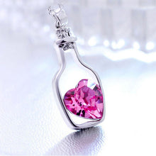 Load image into Gallery viewer, Necklace Heart Crystal Pendant Style In Bottles