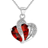 Crystal Chain Necklace Heart Shaped