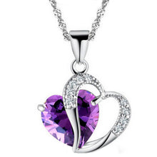 Load image into Gallery viewer, Crystal Chain Necklace Heart Shaped