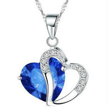 Load image into Gallery viewer, Crystal Chain Necklace Heart Shaped