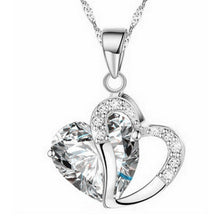 Load image into Gallery viewer, Crystal Chain Necklace Heart Shaped