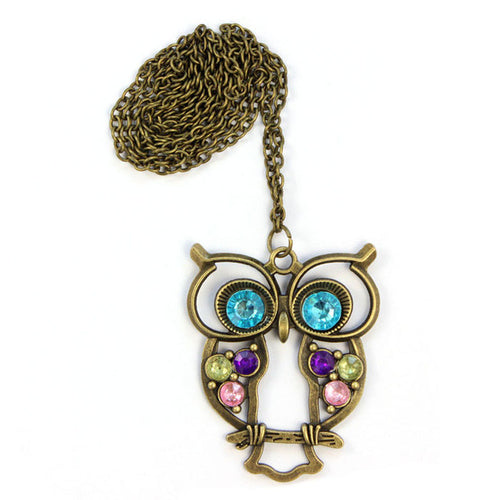 Women Fashion Owl Chain Necklace