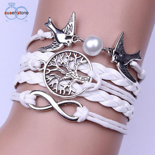 Multilayer Pigeon Leather Adjustable Bracelet