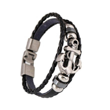 Load image into Gallery viewer, Anchor Leather Bracelet