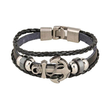 Load image into Gallery viewer, Anchor Leather Bracelet
