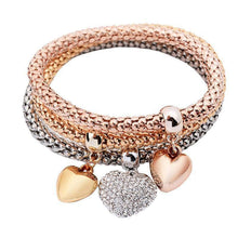Load image into Gallery viewer, Multilayer Pendant Heart Bracelet