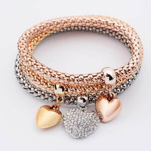 Load image into Gallery viewer, Multilayer Pendant Heart Bracelet