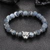 Lava Stone Bead Obsidian Buddha Bracelet