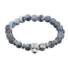 Load image into Gallery viewer, Lava Stone Bead Obsidian Buddha Bracelet