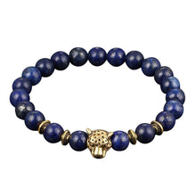 Load image into Gallery viewer, Lava Stone Bead Obsidian Buddha Bracelet