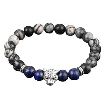 Load image into Gallery viewer, Lava Stone Bead Obsidian Buddha Bracelet