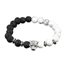 Load image into Gallery viewer, Lava Stone Bead Obsidian Buddha Bracelet