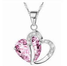 Load image into Gallery viewer, Crystal Chain Necklace Heart Shaped