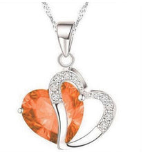 Load image into Gallery viewer, Crystal Chain Necklace Heart Shaped