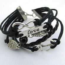 Load image into Gallery viewer, Leather &amp; Silver Cute Bracelet